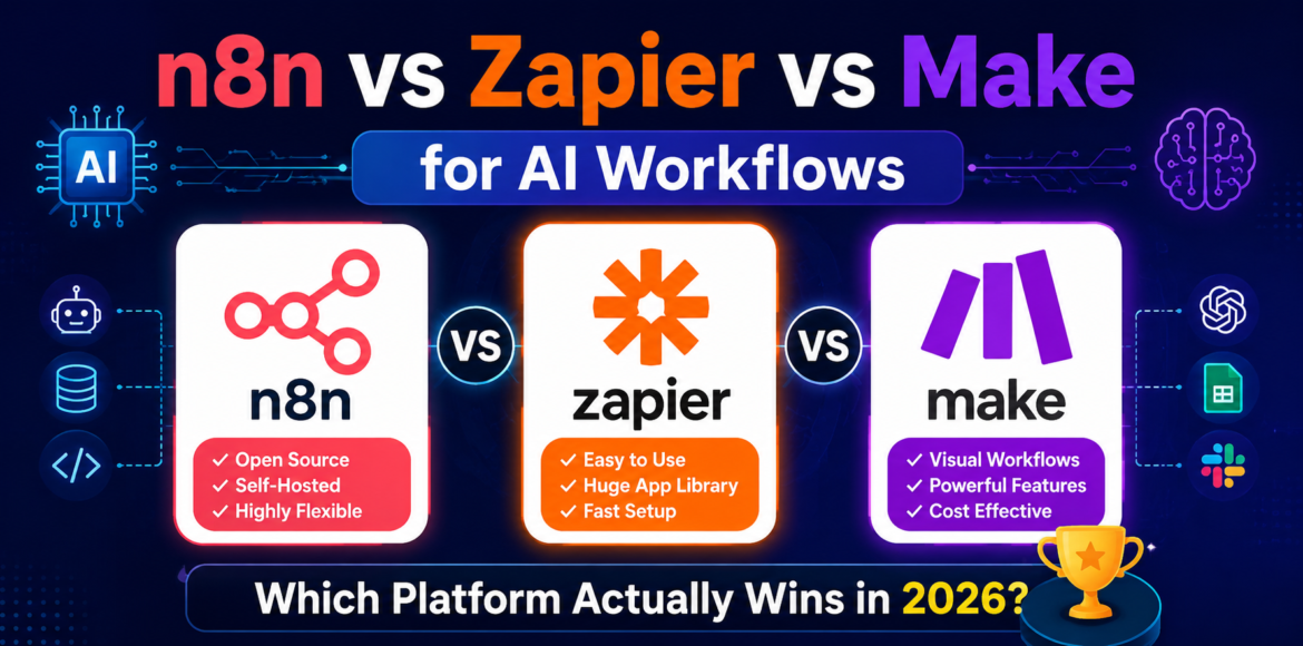 n8n vs Zapier vs Make for AI Workflows - Which Platform Actually Wins in 2026